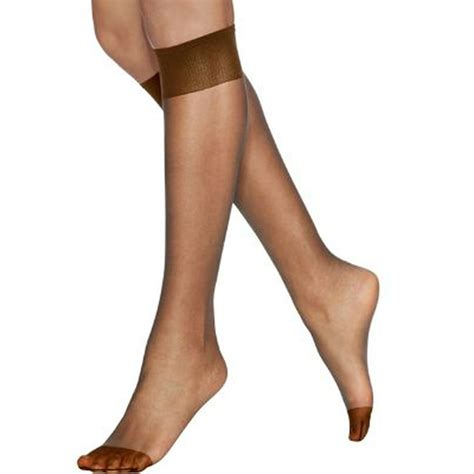 hanes knee highs reinforced toe|hanes nylon knee high stockings.